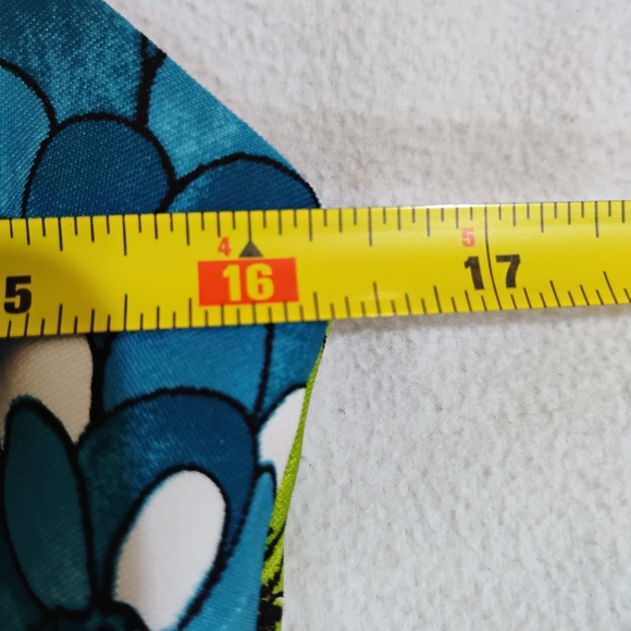 dressbarn Black Mini Dress with Blue and Green Floral Design - Picture 7 of 8